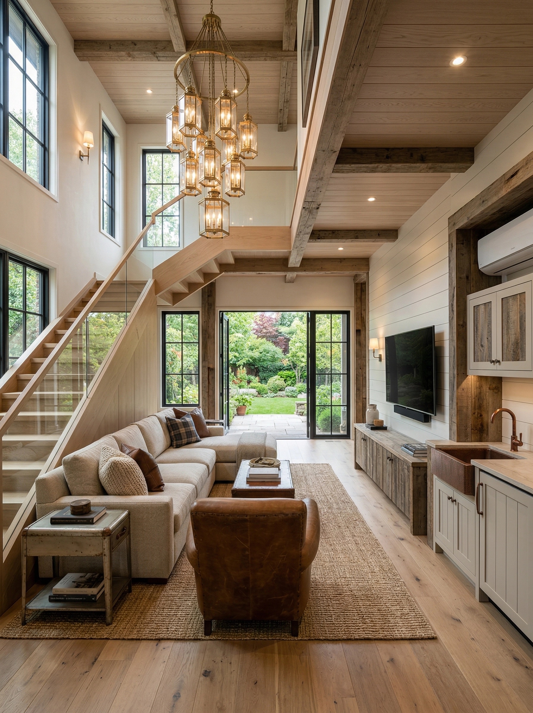 Modern Farmhouse Living Room design — interior photo by GenRoom AI