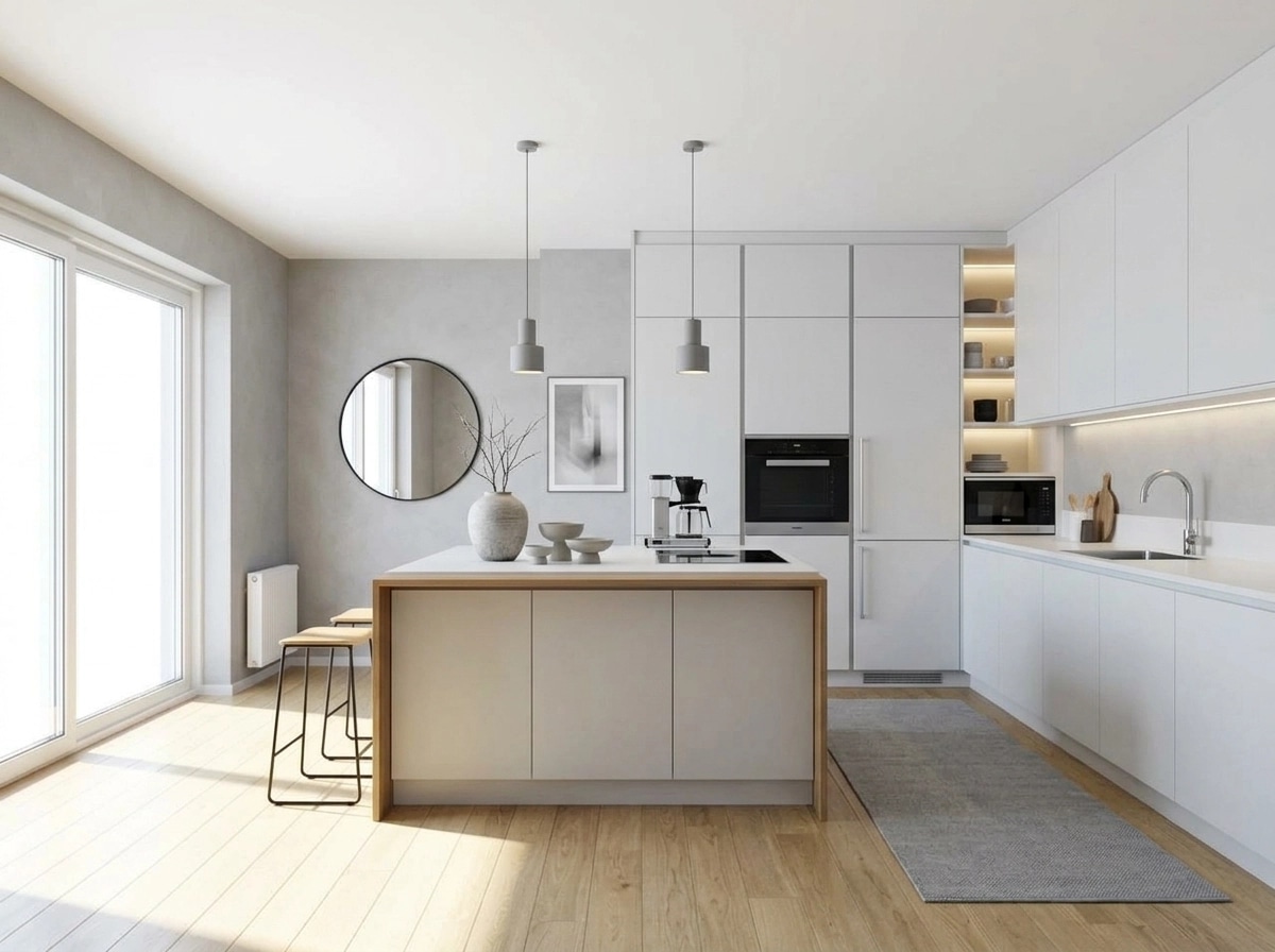 Minimalism Kitchen design — interior photo by GenRoom AI