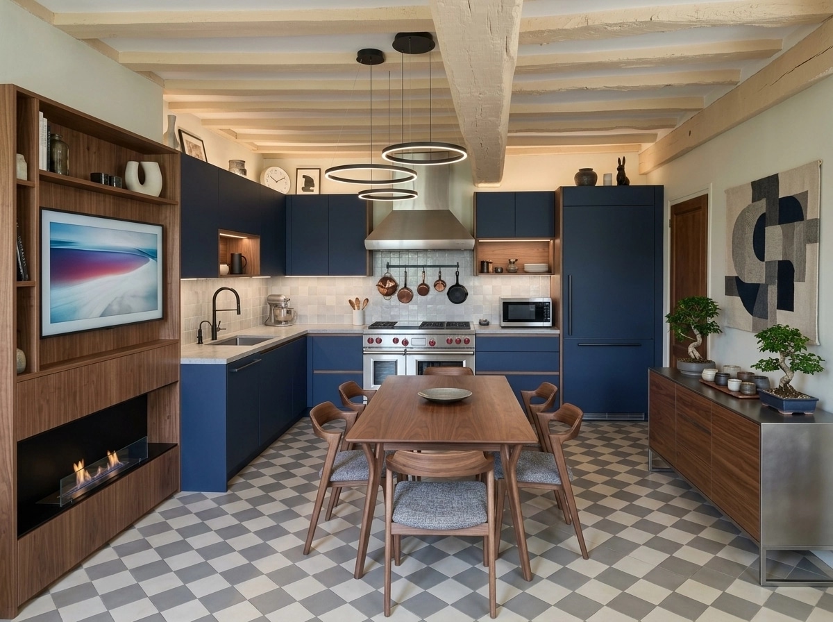 Kitchen interior in Contemporary style — photo by GenRoom AI