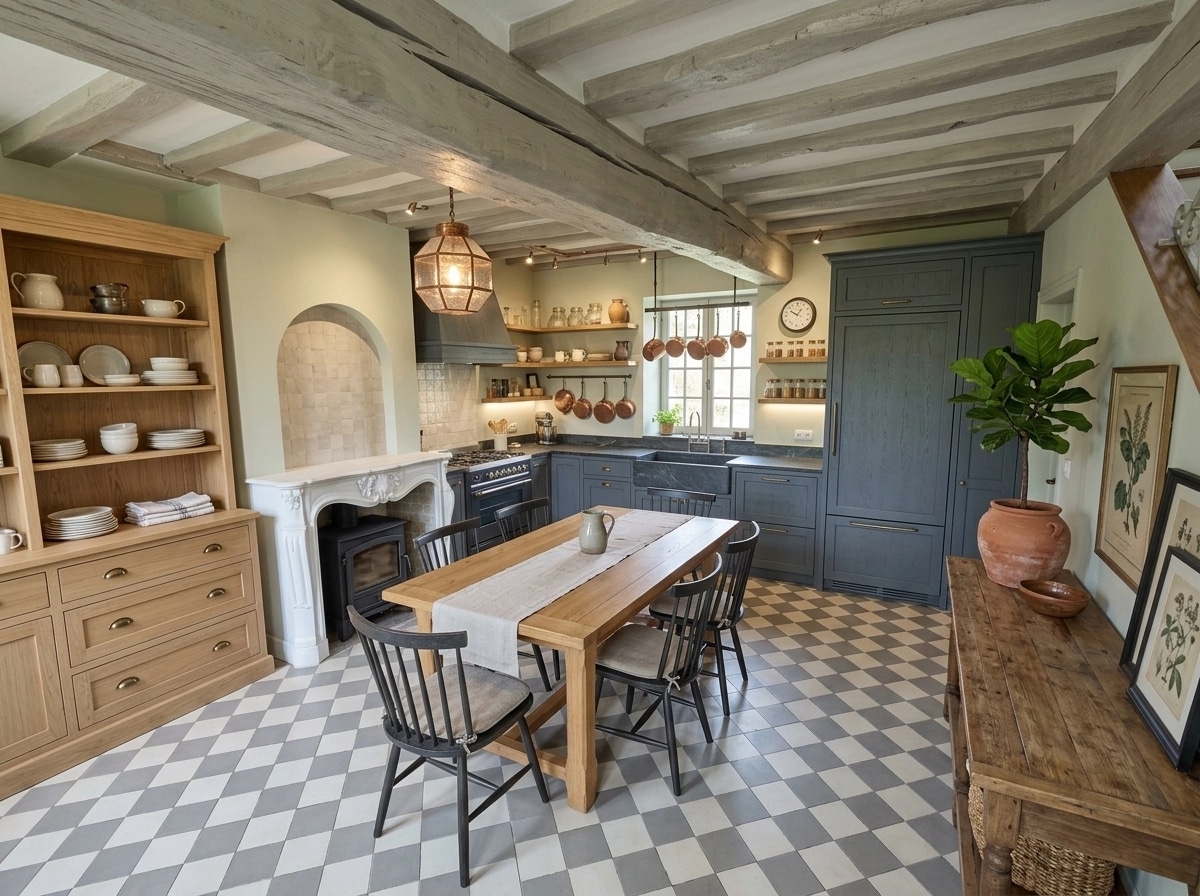 Thiết kế nội thất theo phong cách Modern Farmhouse — Nhà bếp bởi GenRoom AI