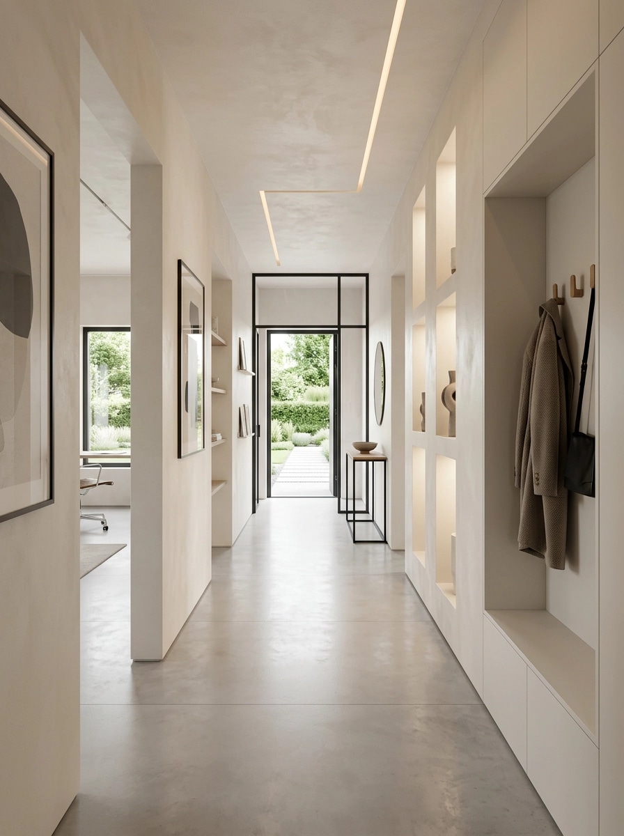 Hallway interior in Minimalism style — photo by GenRoom AI