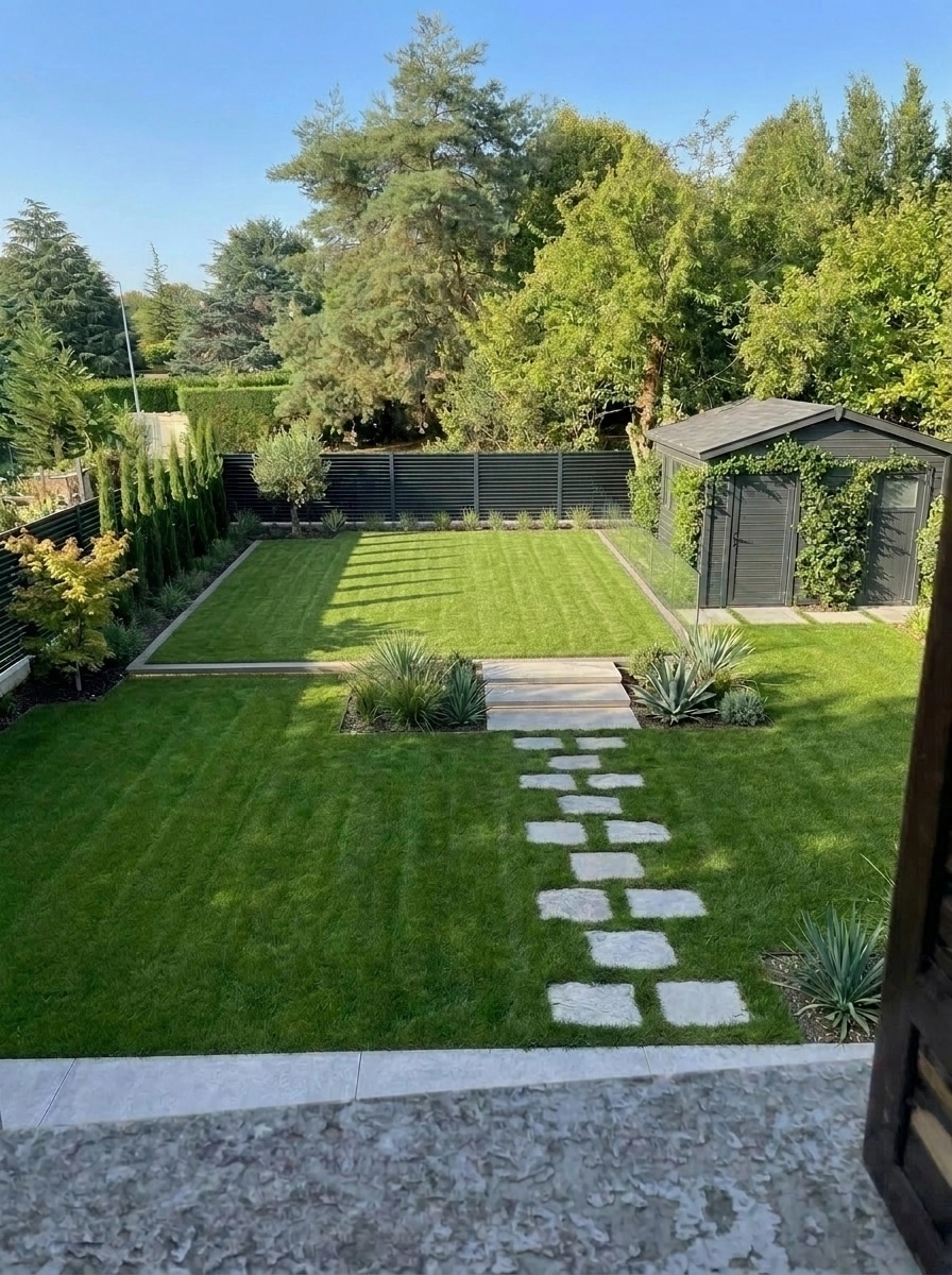 Diseño paisajístico en estilo Minimalist Yard — Jardín por GenRoom AI
