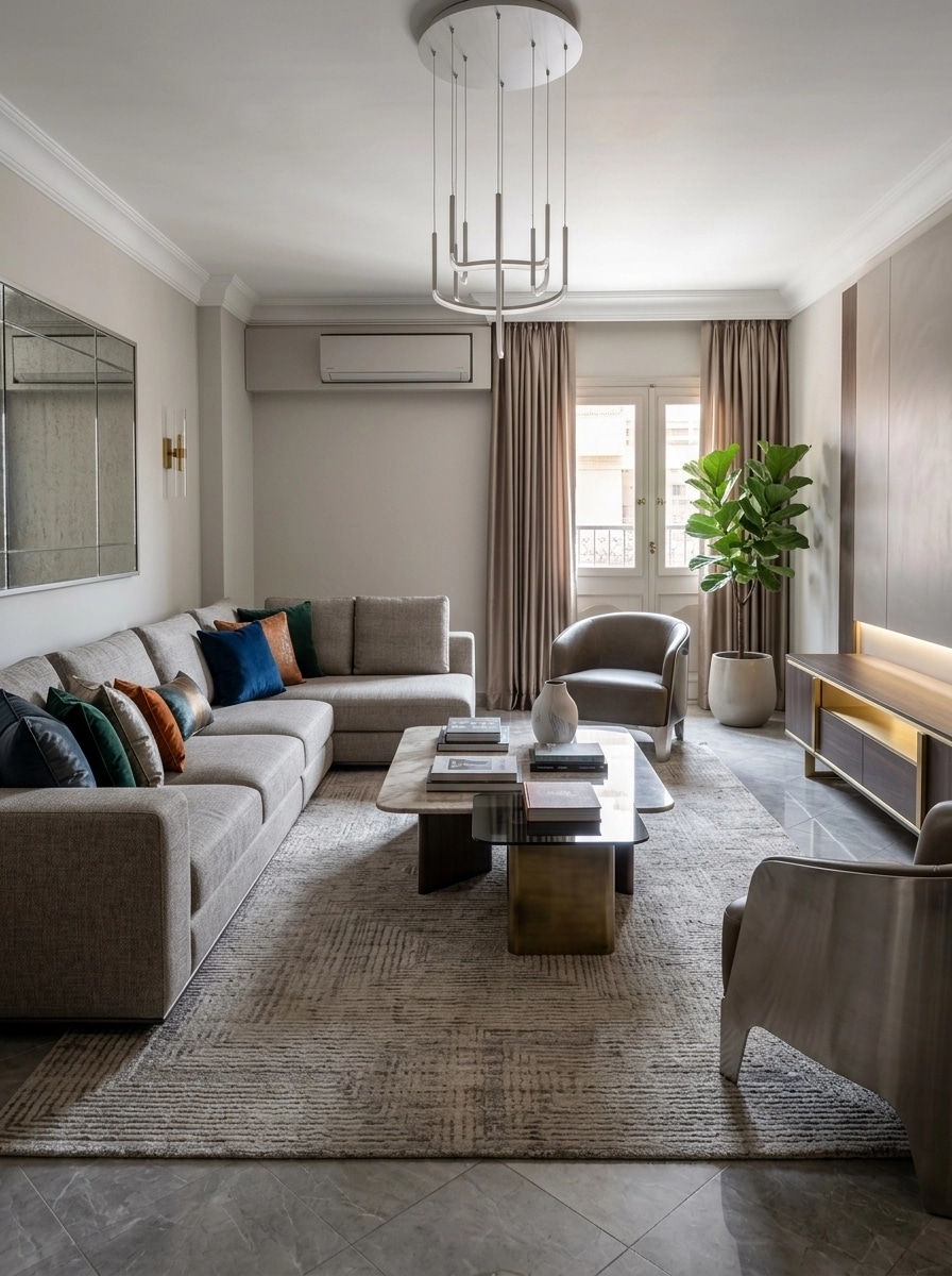 Interior design in Contemporary style — Living Room by GenRoom AI