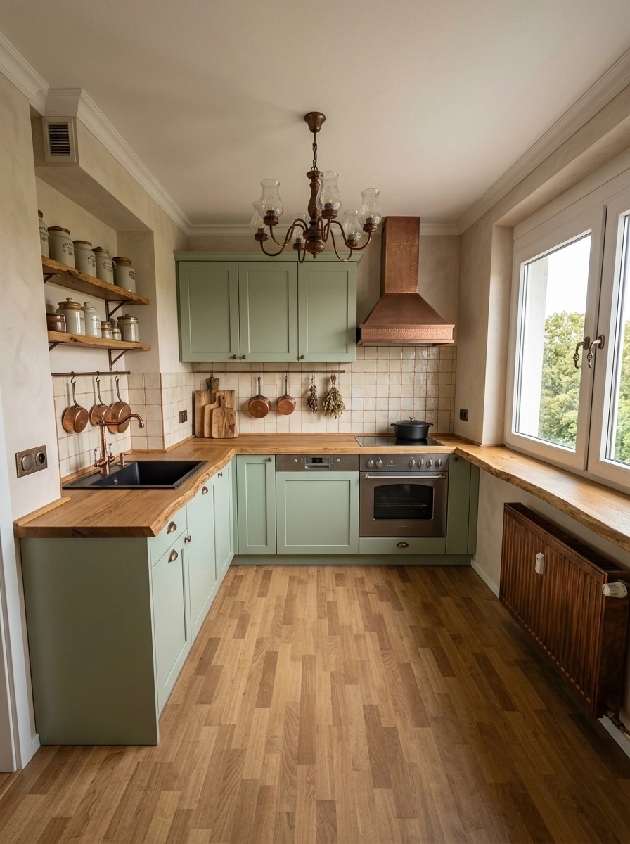 Kitchen interior in Rustic style — photo by GenRoom AI