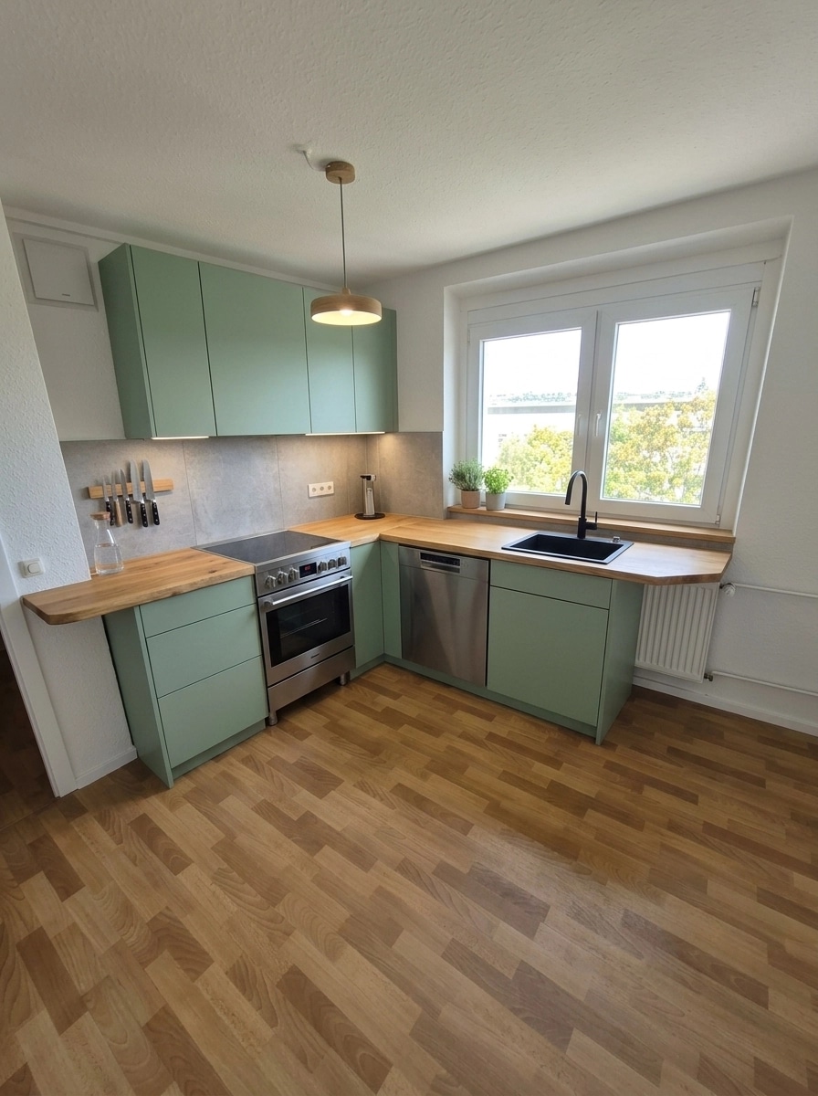 Kitchen interior in Scandinavian style — photo by GenRoom AI