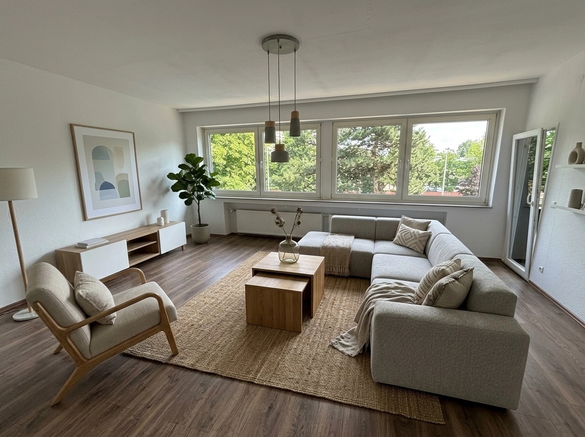 Interior design in Scandinavian style — Living Room by GenRoom AI