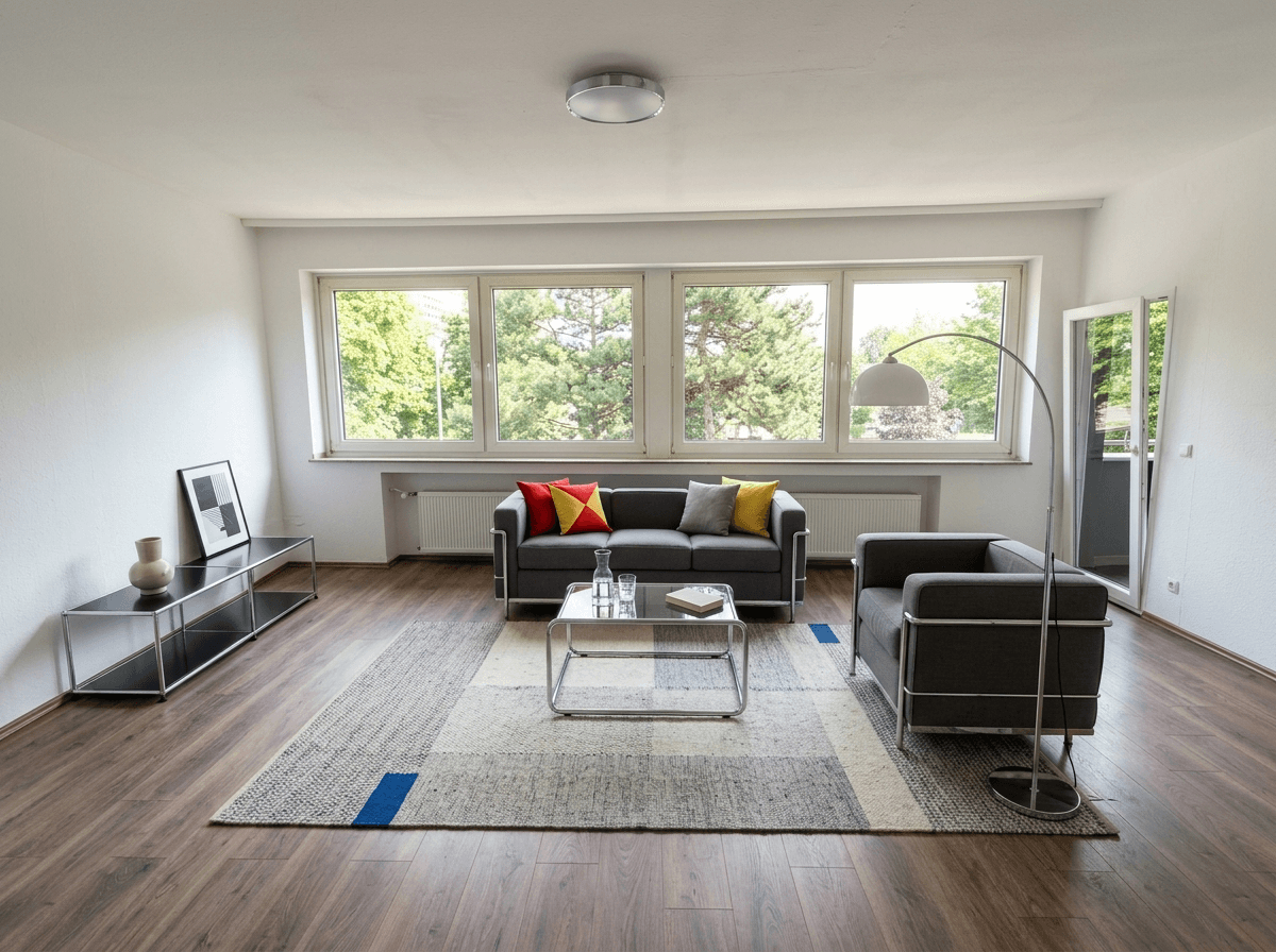 Interior design in Bauhaus style — Living Room by GenRoom AI