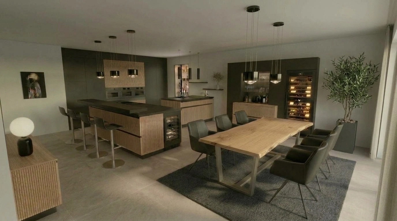 Kitchen interior in no_style style — photo by GenRoom AI