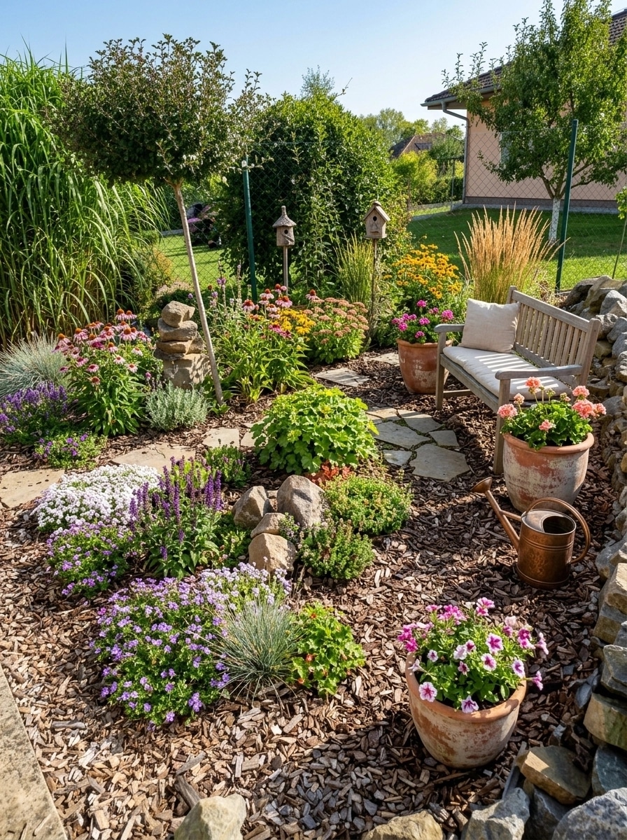 Country Rustic Garden الفناء design — yard photo by GenRoom AI
