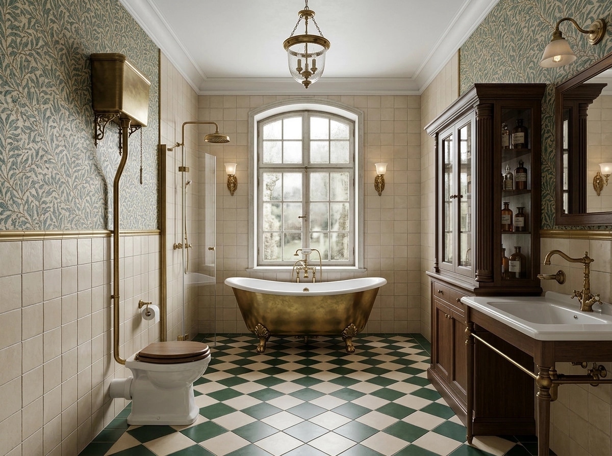 Interior design in Neoclassic style — Bathroom by GenRoom AI