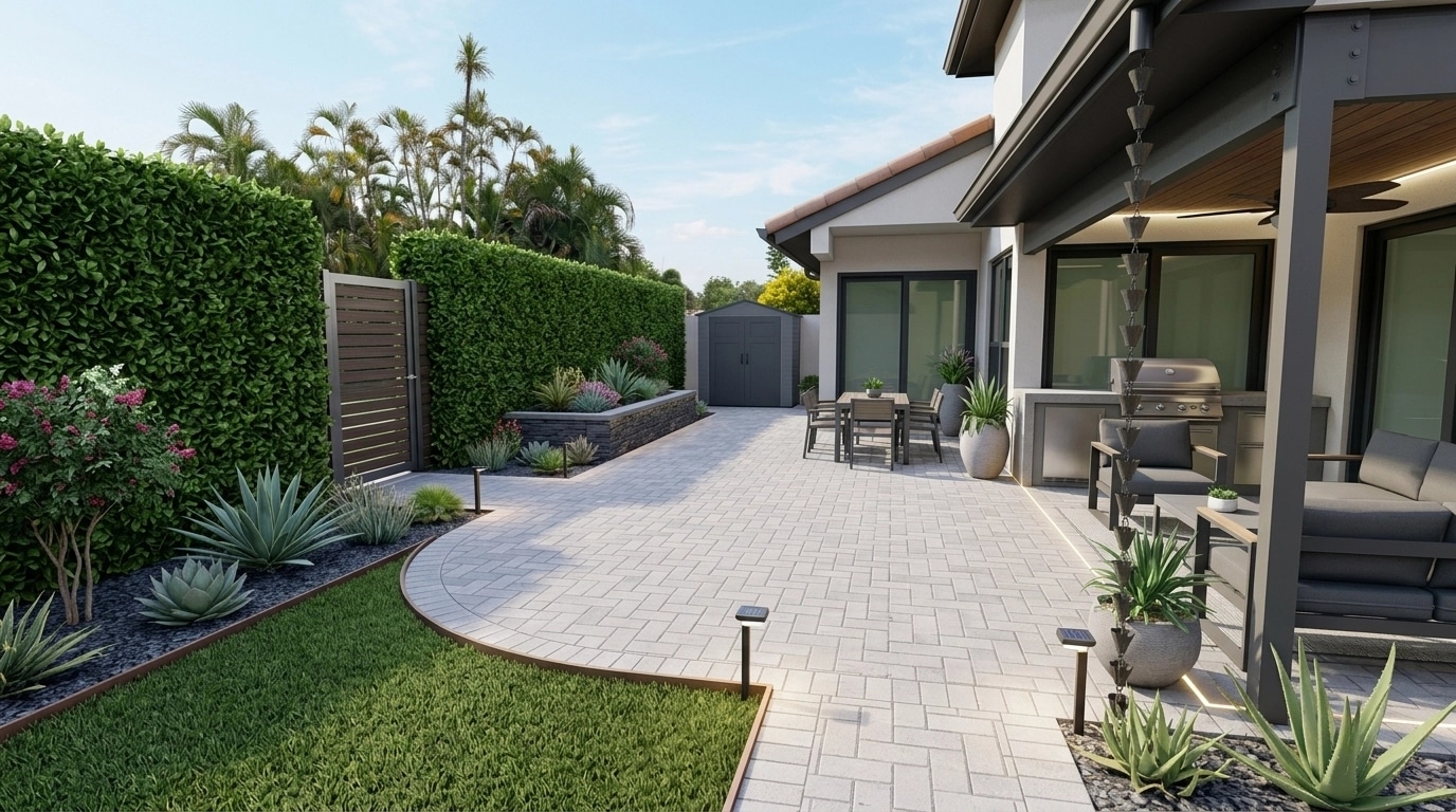 Landscape design in Contemporary Yard style — Yard by GenRoom AI
