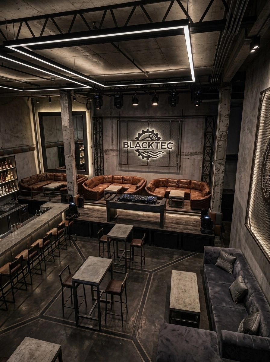 Design de interiores em estilo Blacktec — bar por GenRoom AI