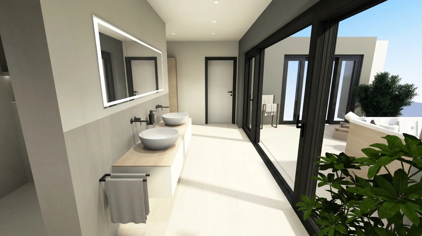 Bathroom interior in no_style style — photo by GenRoom AI