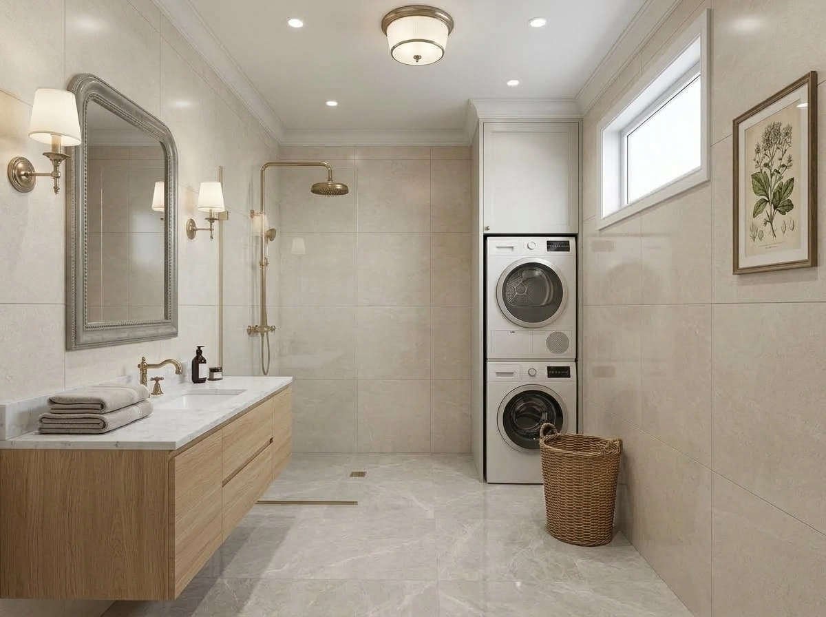 Interior design in Transitional style — Bathroom by GenRoom AI