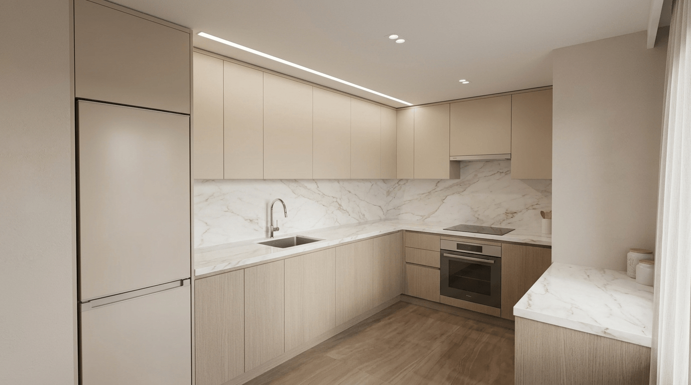 Kitchen interior in no_style style — photo by GenRoom AI