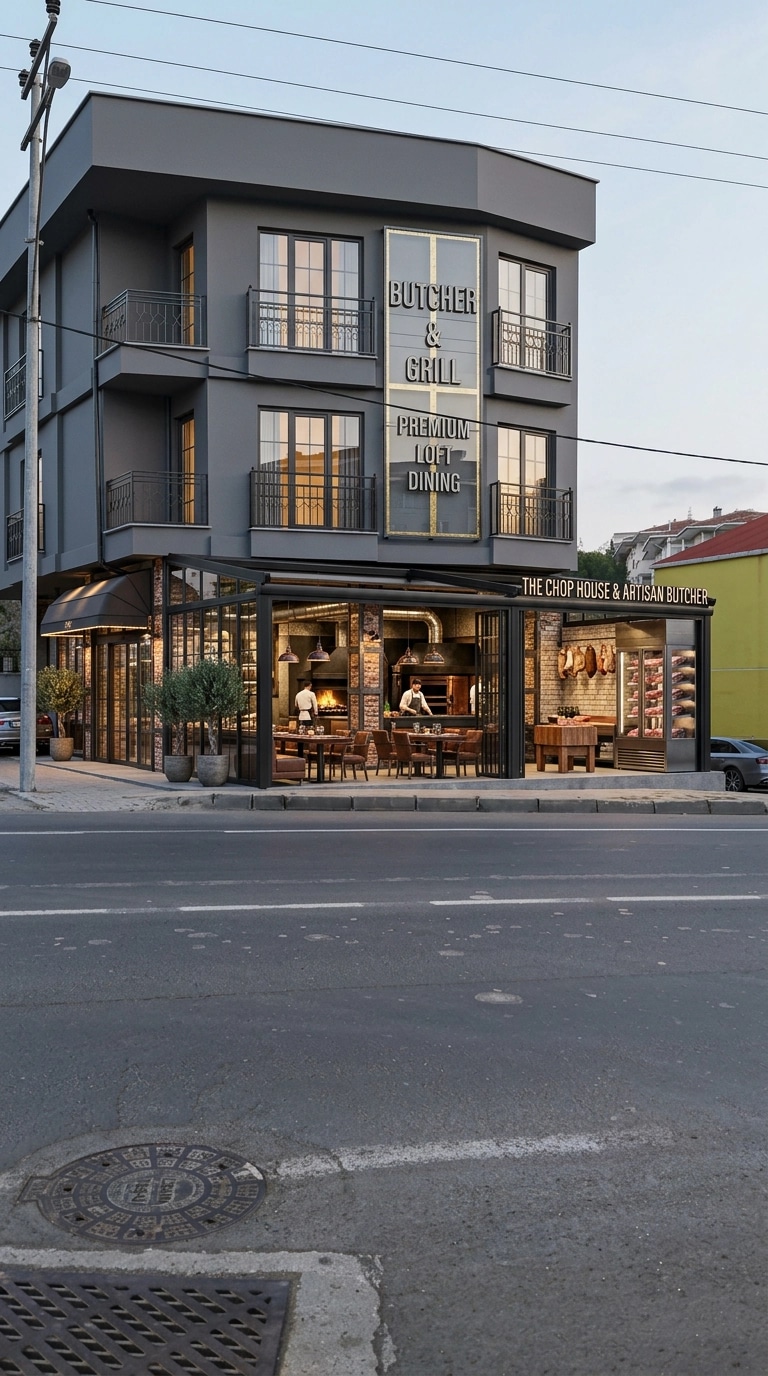 Interior design in Loft / Industrial style — restaurant by GenRoom AI