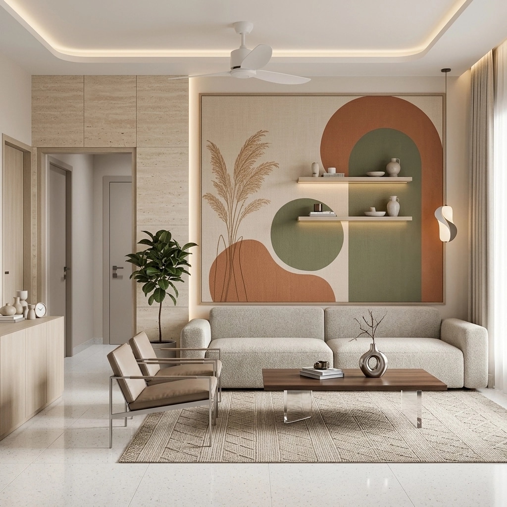 Minimalism Living Room design — interior photo by GenRoom AI