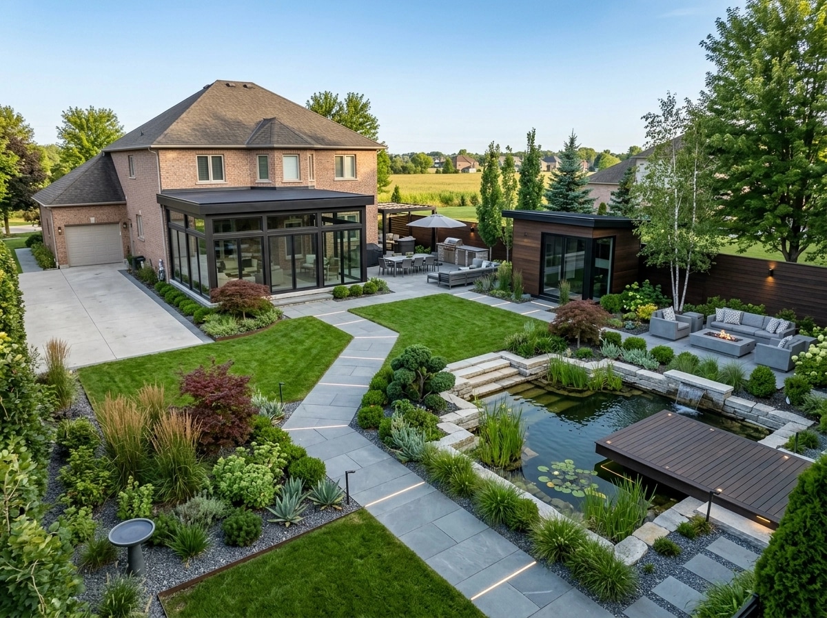 Landscape design in Contemporary Yard style — Yard by GenRoom AI