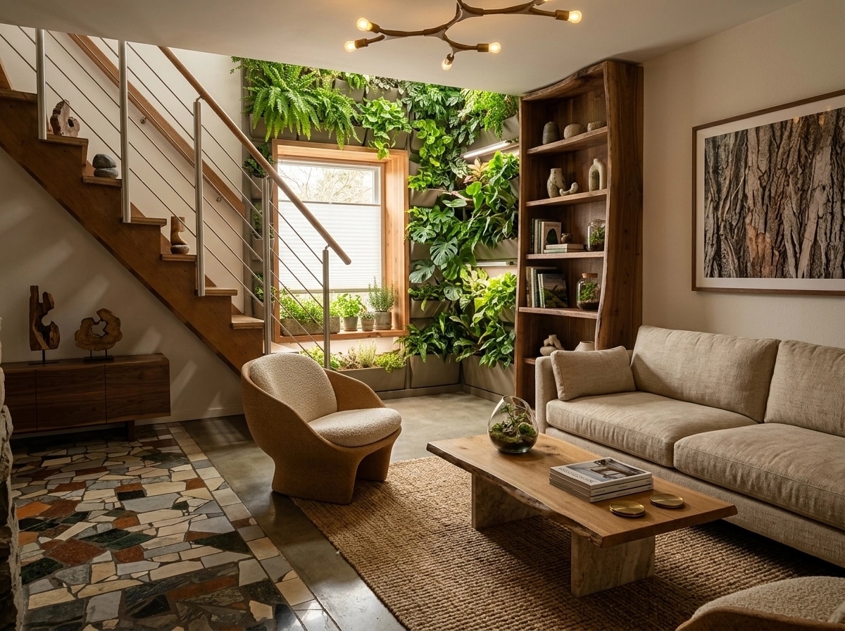 Interior design in Biophilic style — Living Room by GenRoom AI