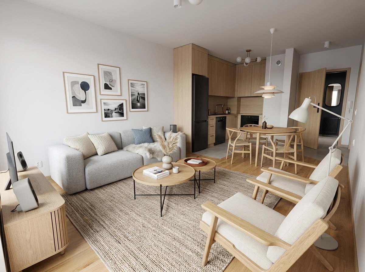 Scandinavian Living Room design — interior photo by GenRoom AI