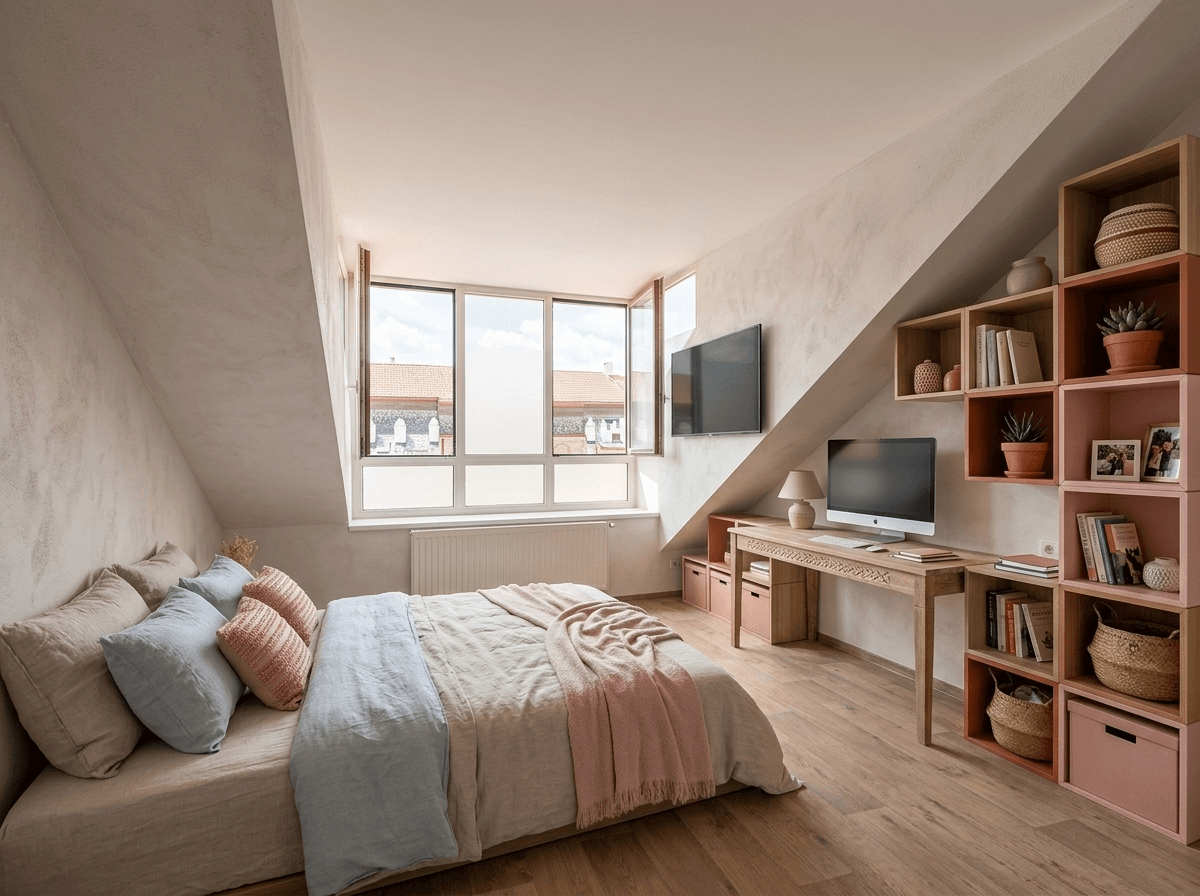 Mediterranean Bedroom design — interior photo by GenRoom AI