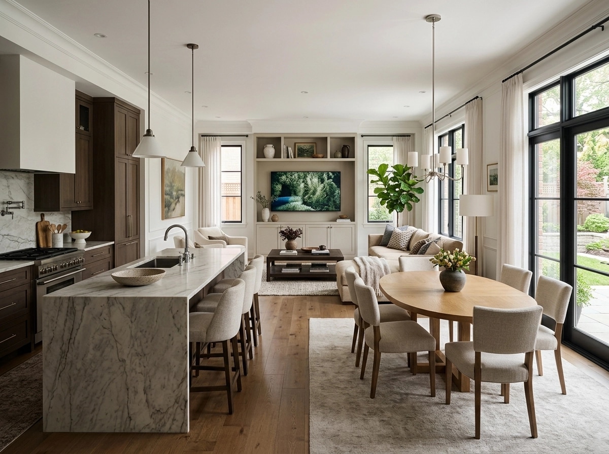 Transitional Living Room design — interior photo by GenRoom AI