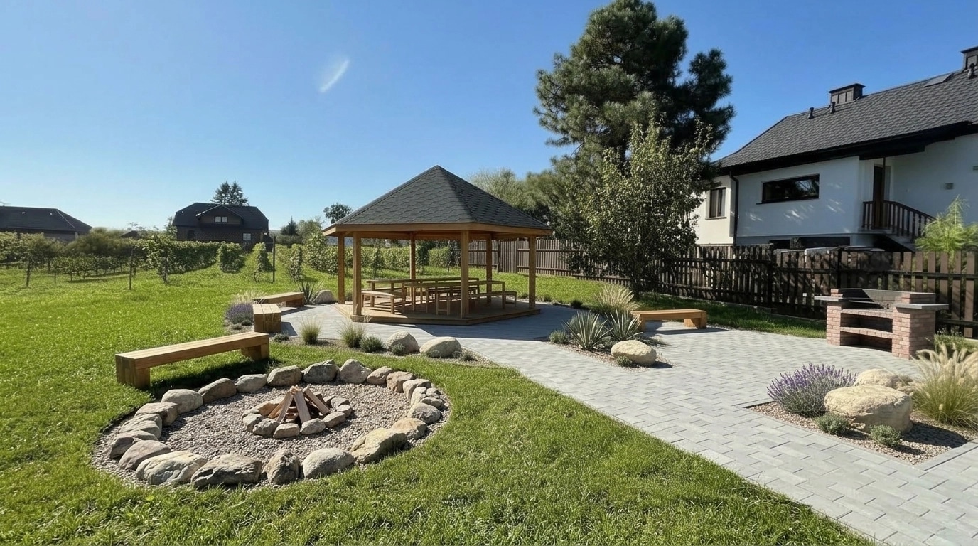 Landscape design in Minimalist Yard style — Yard by GenRoom AI