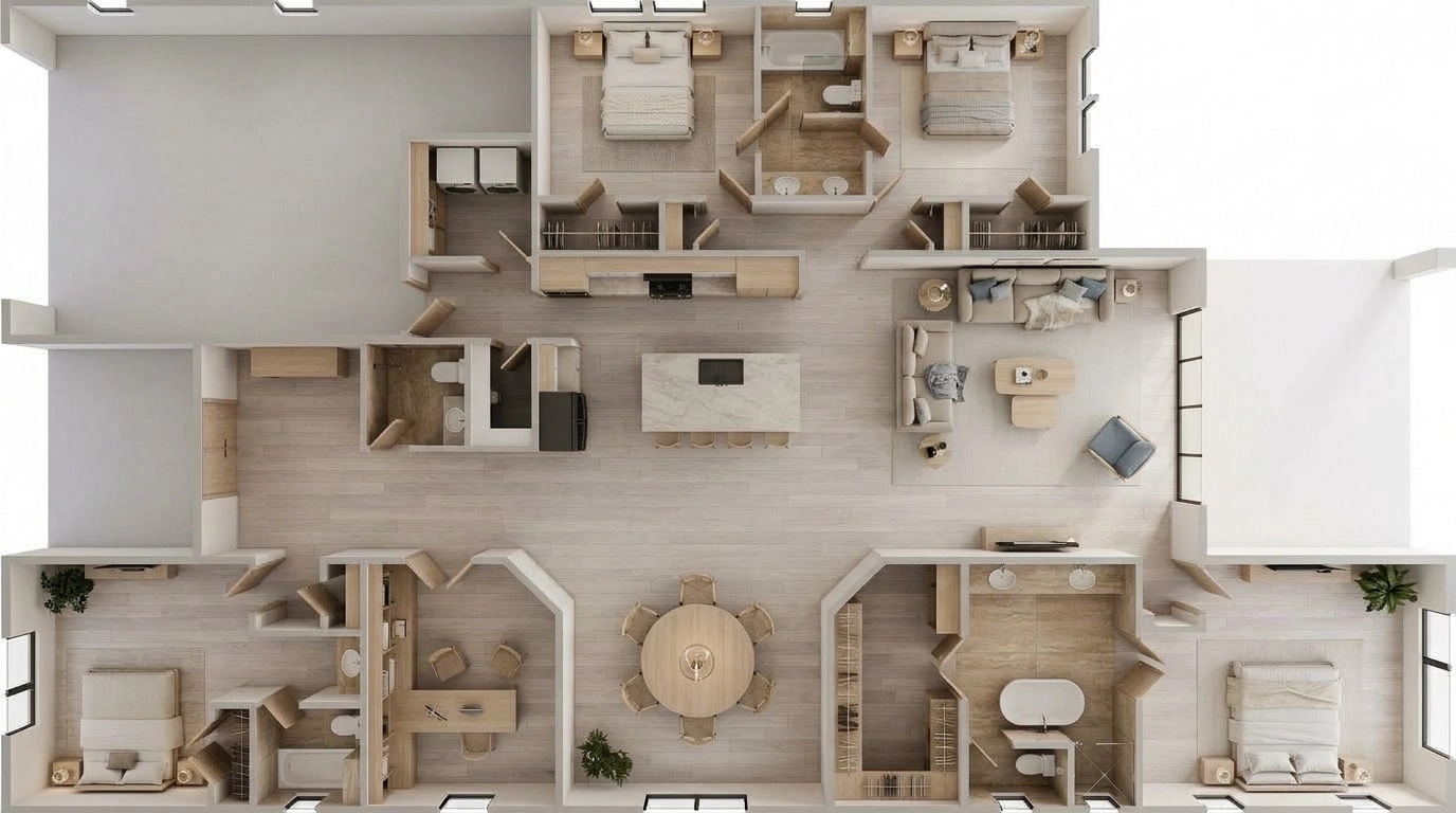 Interior design in Contemporary style — Living Room by GenRoom AI