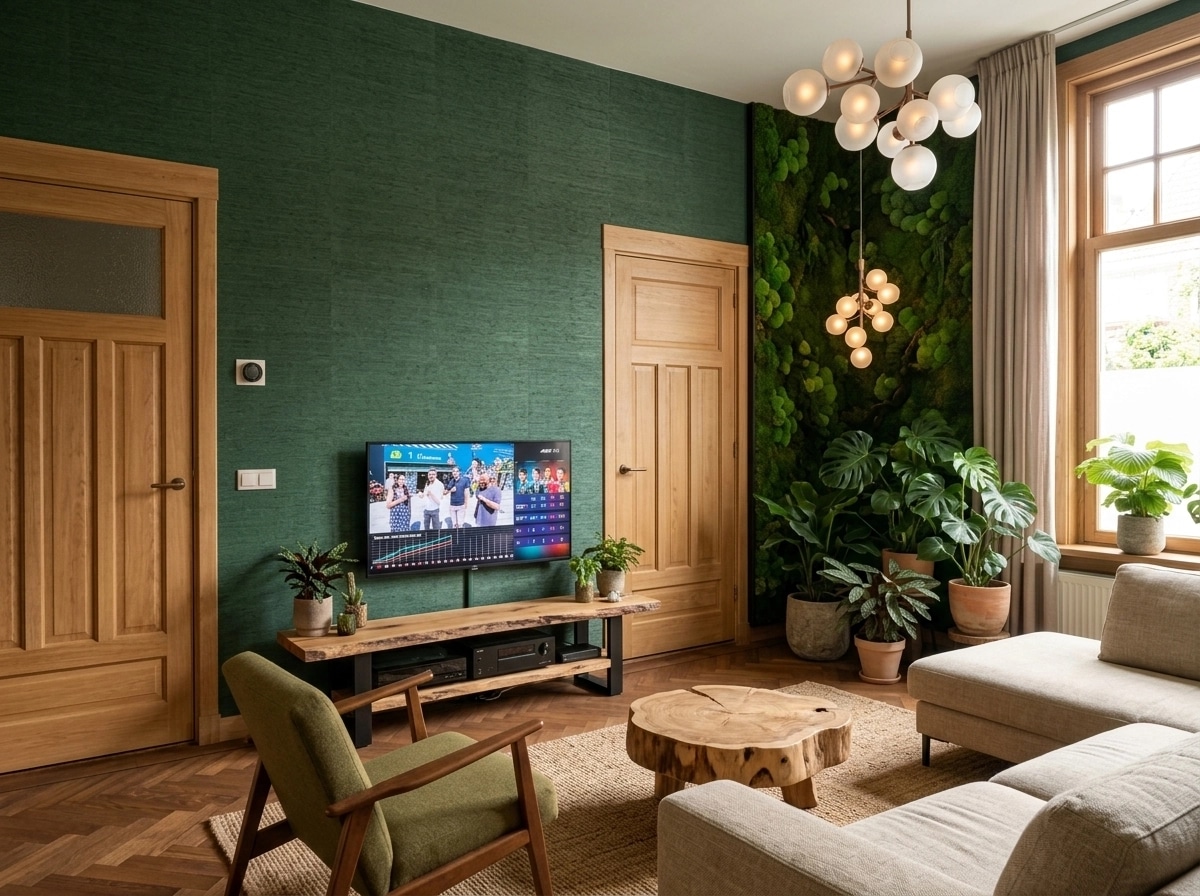Interior design in Biophilic style — Living Room by GenRoom AI