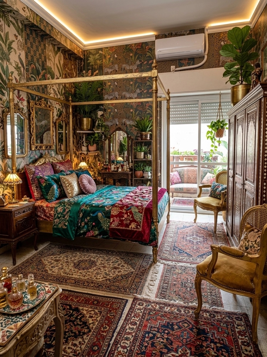 Maximalist Bedroom design — interior photo by GenRoom AI