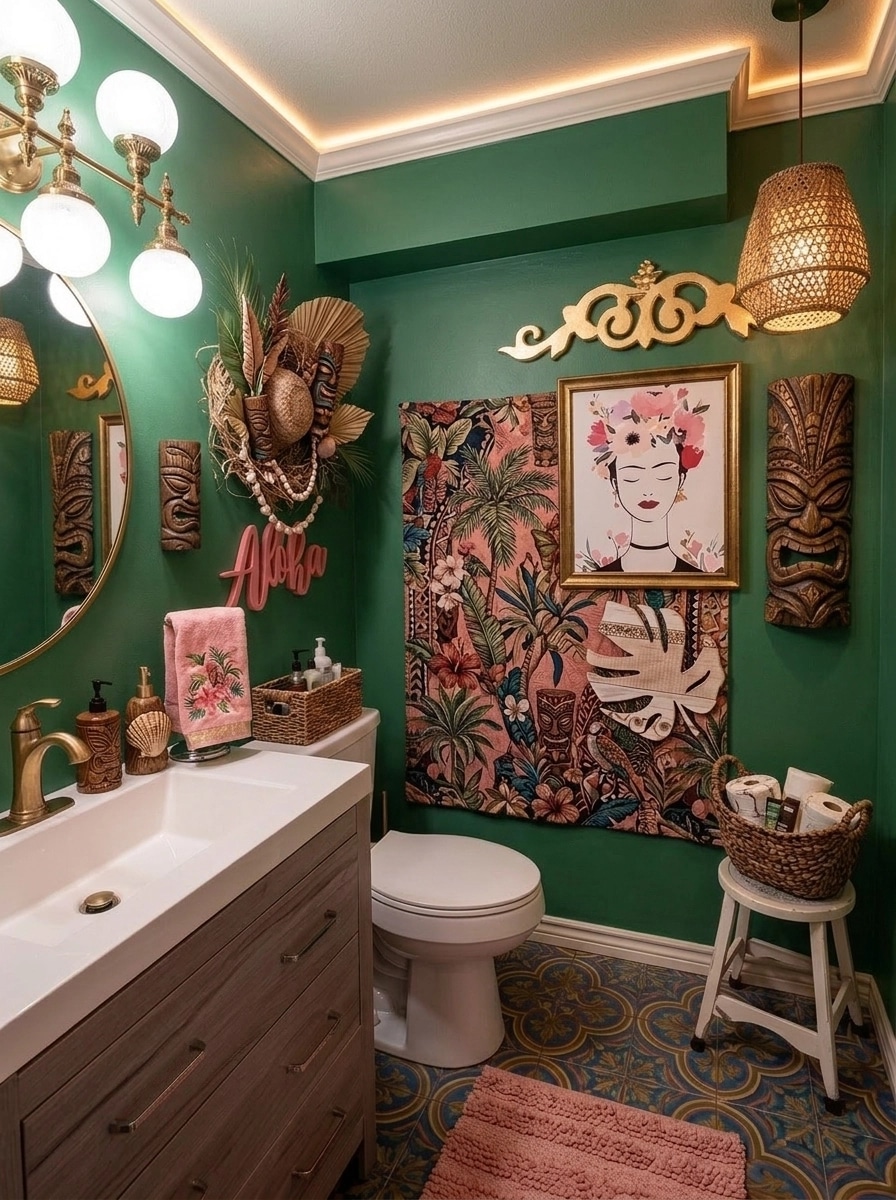 Maximalist Bathroom design — interior photo by GenRoom AI