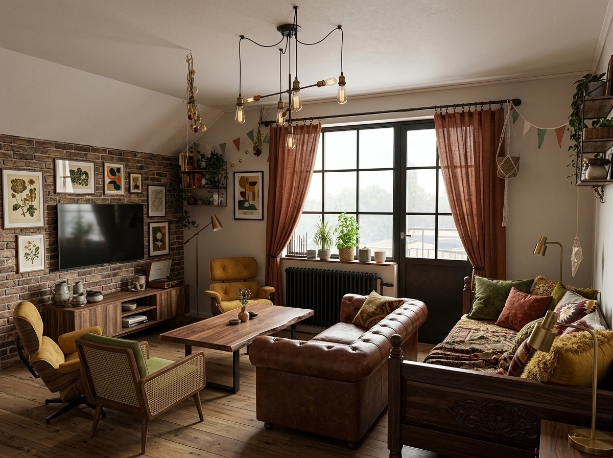 Interior design in Loft / Industrial style — Living Room by GenRoom AI