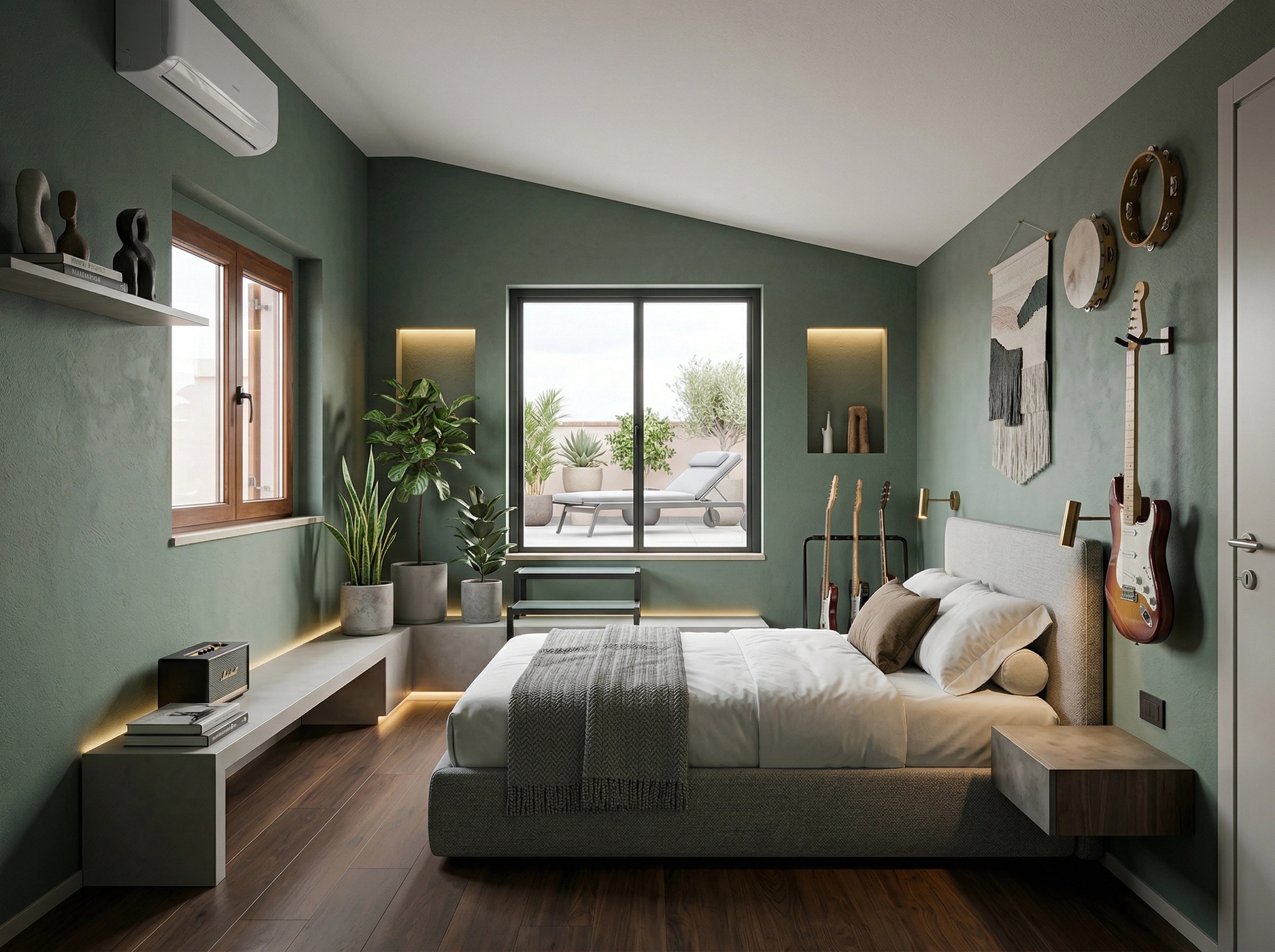 Contemporary Bedroom design — interior photo by GenRoom AI