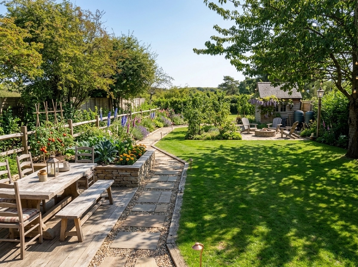 Country Rustic Garden Yard design — yard photo by GenRoom AI