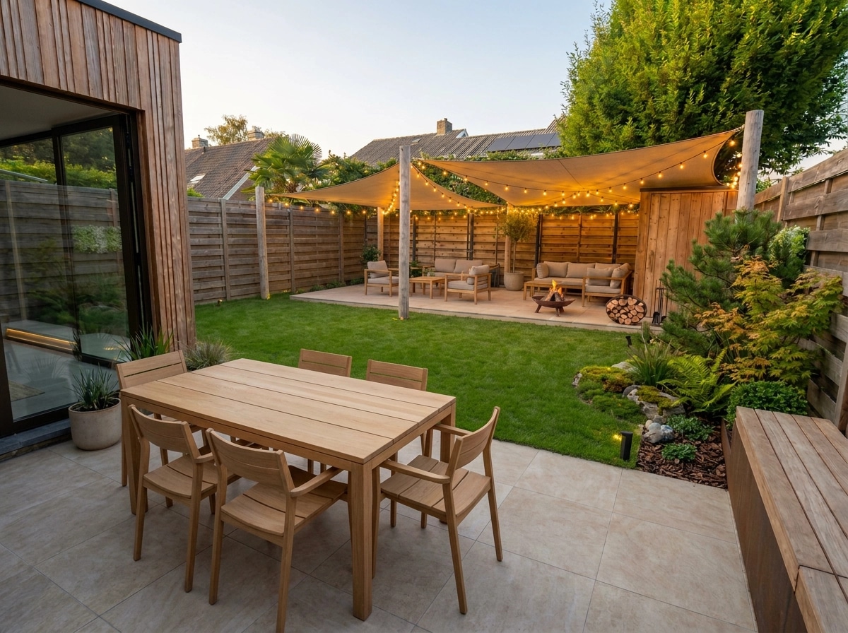 Landscape design in Scandinavian Garden style — Yard by GenRoom AI