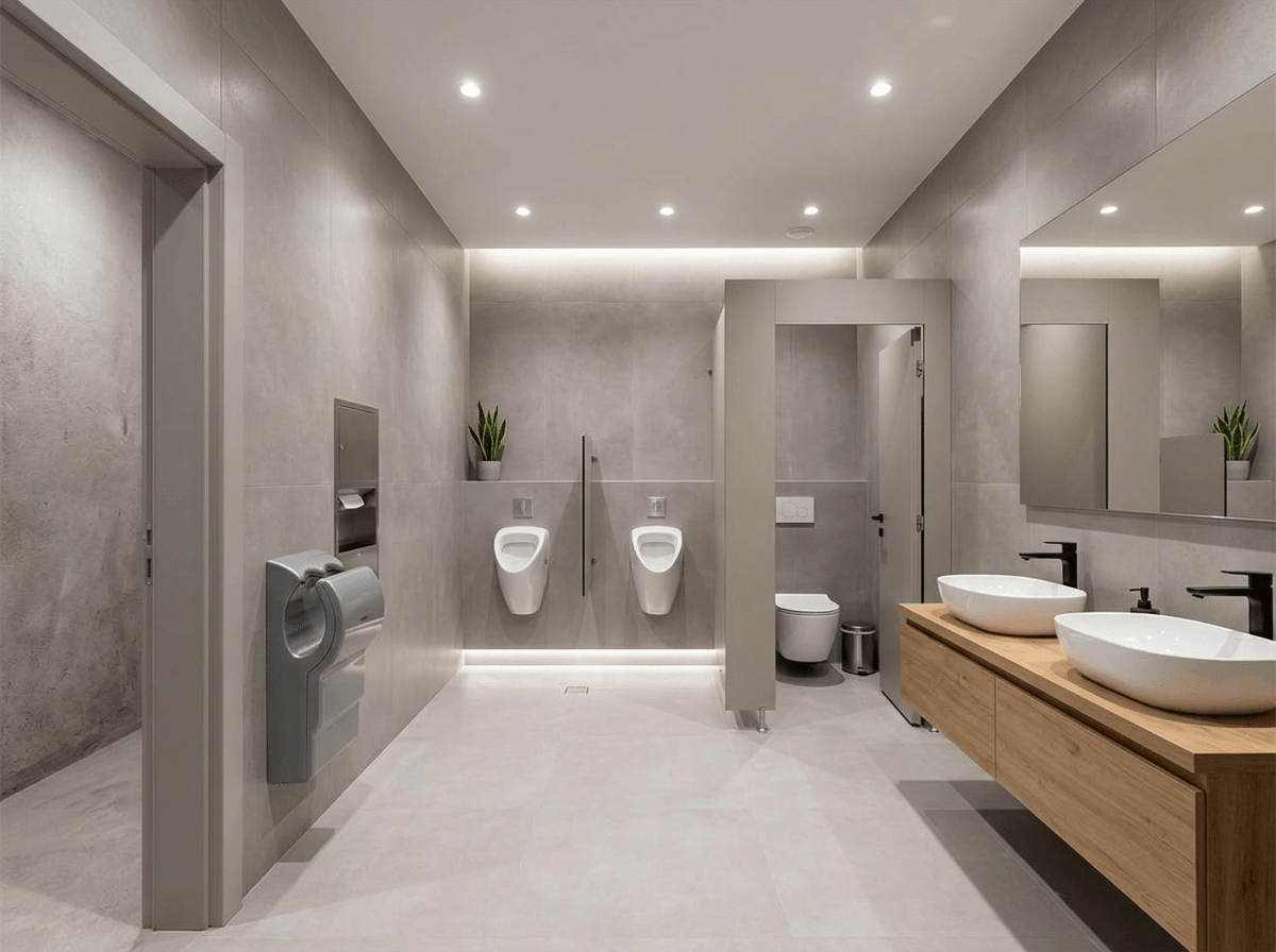 Bathroom interior in Minimalism style — photo by GenRoom AI