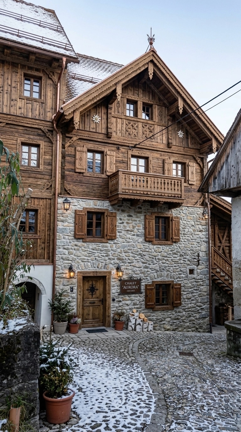 Facade design in Chalet Facade style — photo by GenRoom AI