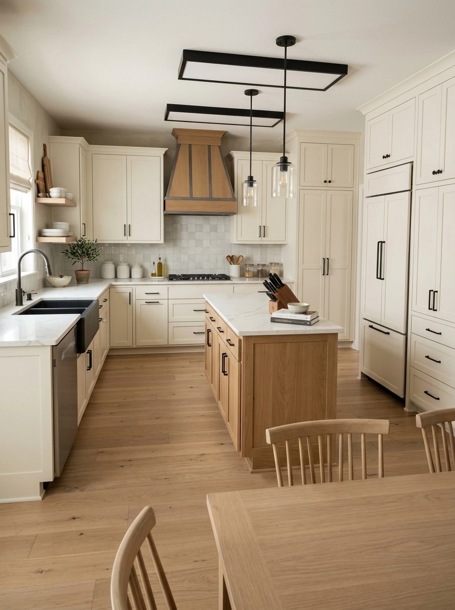 Kitchen interior in Modern Farmhouse style — photo by GenRoom AI