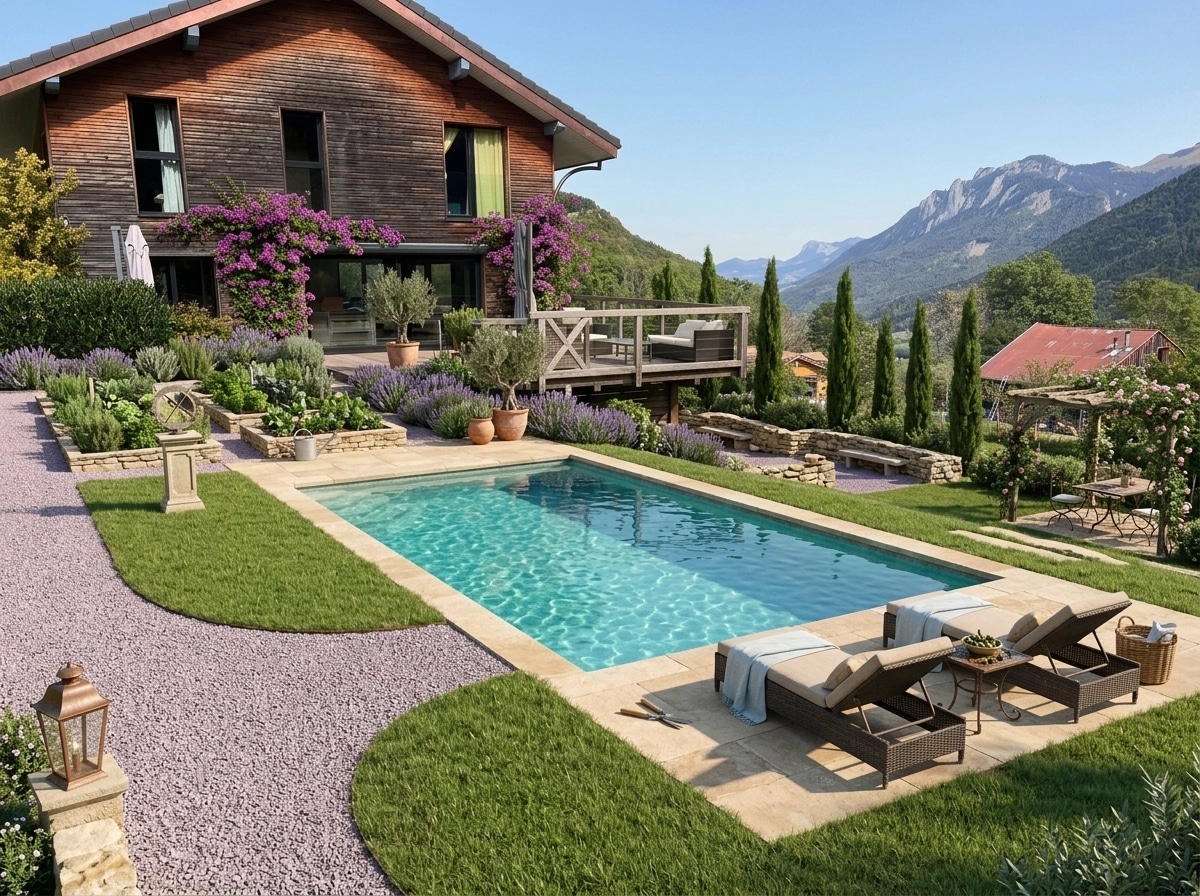Landscape design in Provence Garden style — Yard by GenRoom AI
