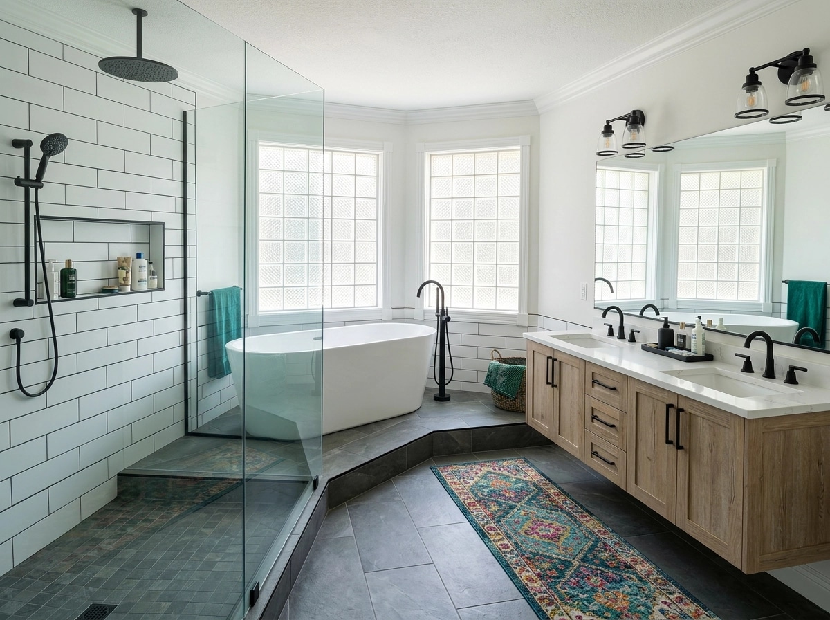 Interior design in Modern Farmhouse style — Bathroom by GenRoom AI