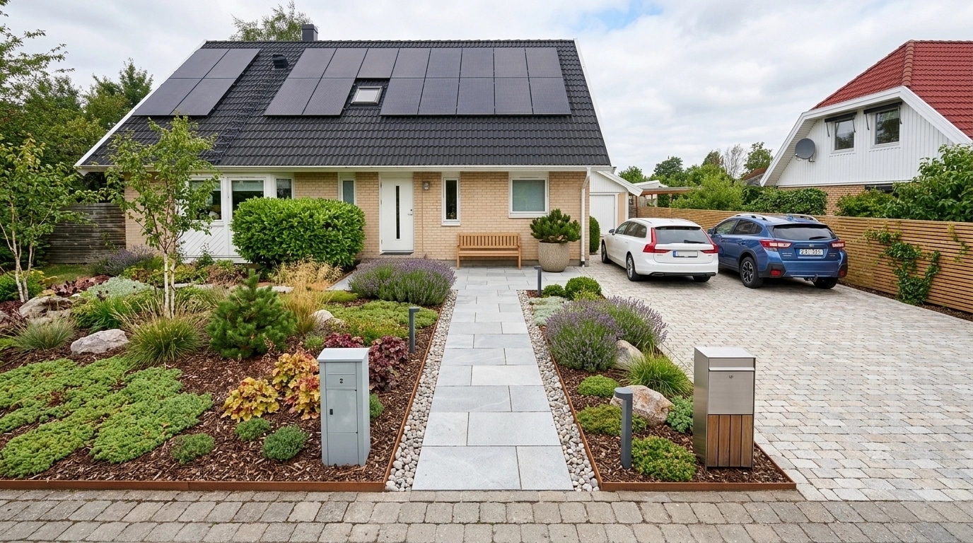 Landscape design in Scandinavian Garden style — Yard by GenRoom AI