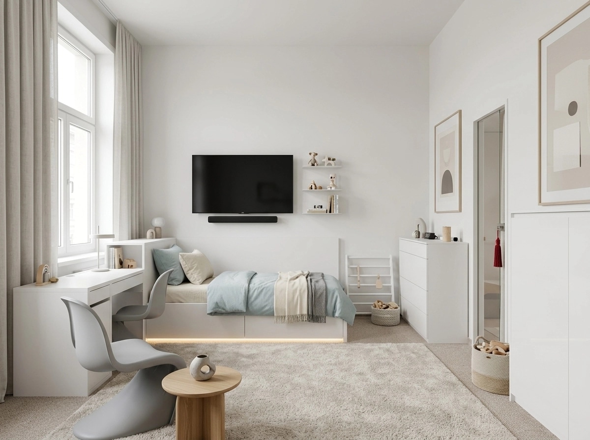 Minimalism Quarto Infantil design — interior photo by GenRoom AI