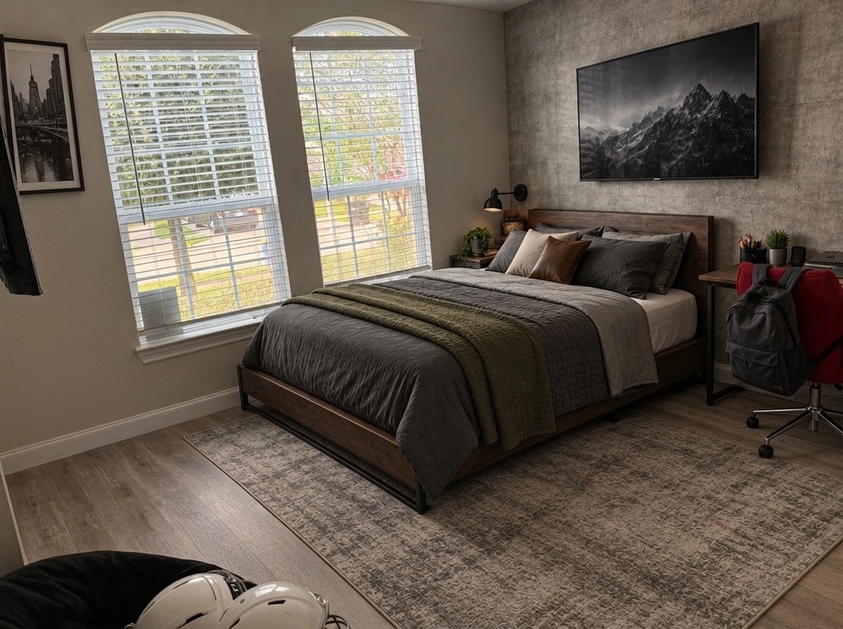Design interior în stil Loft / Industrial — Dormitor de GenRoom AI