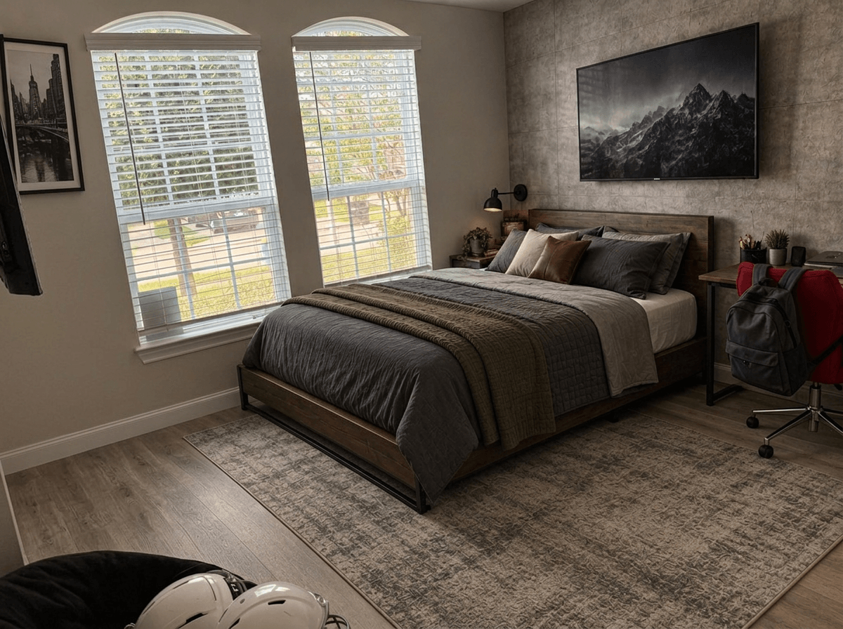 Interior design in Loft / Industrial style — Bedroom by GenRoom AI