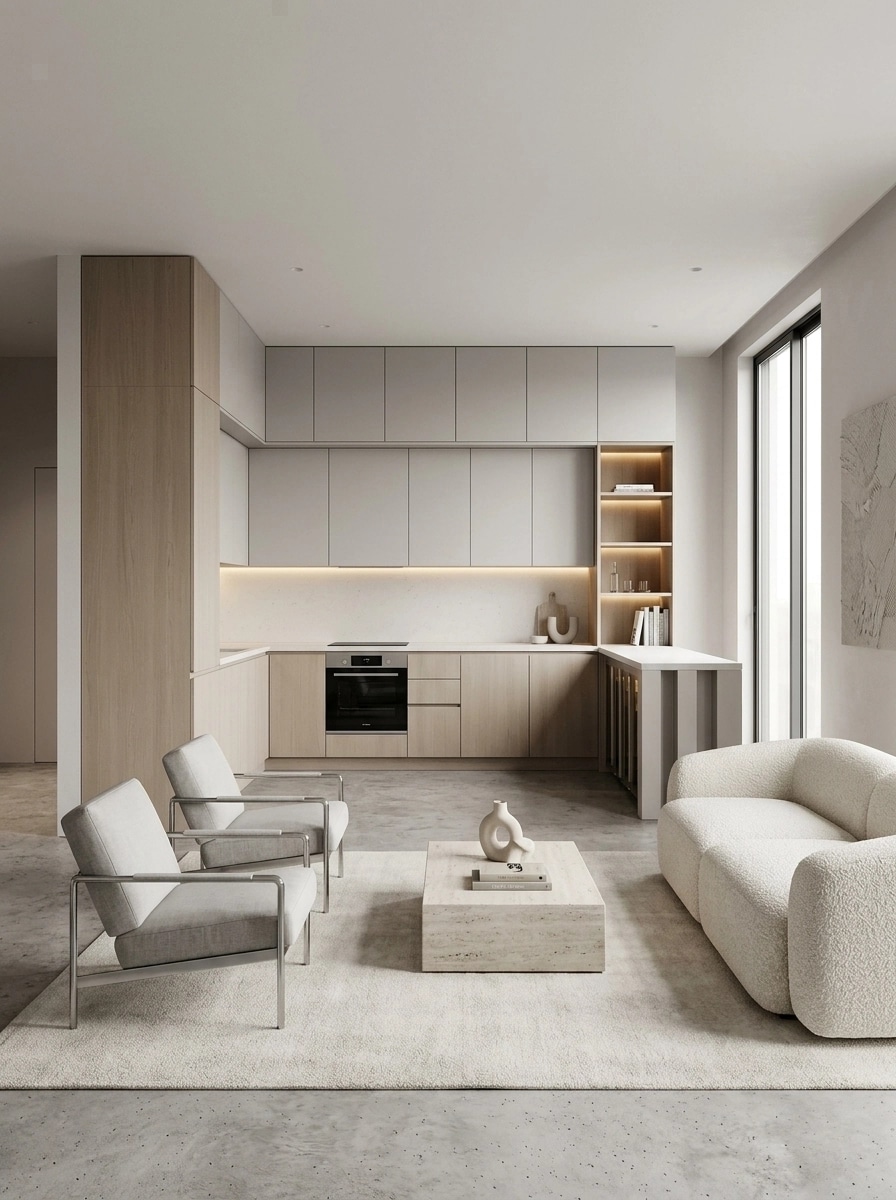 Minimalism Living Room design — interior photo by GenRoom AI