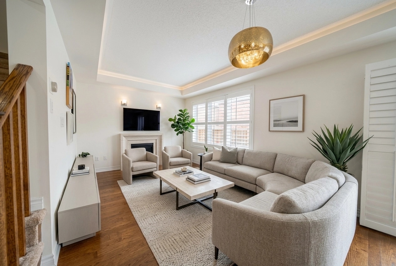 Transitional Living Room design — interior photo by GenRoom AI