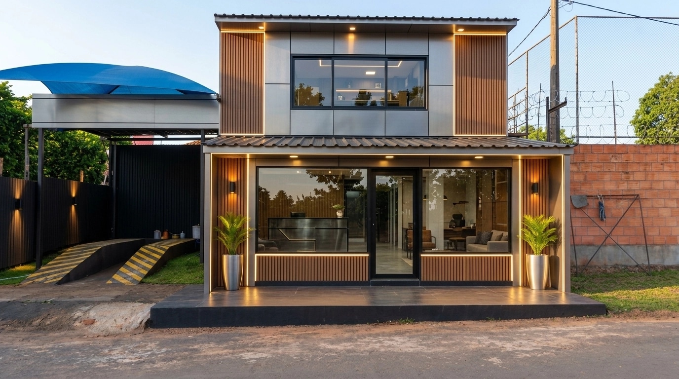Hi-Tech Facade Façade design — facade photo by GenRoom AI