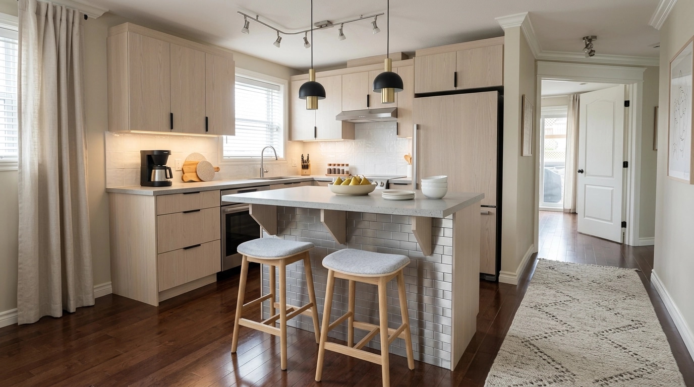 Kitchen interior in Scandinavian style — photo by GenRoom AI