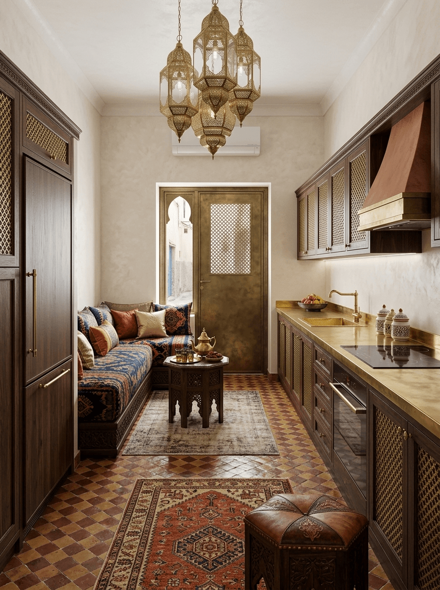 Kitchen interior in Arabian / Moroccan style — photo by GenRoom AI