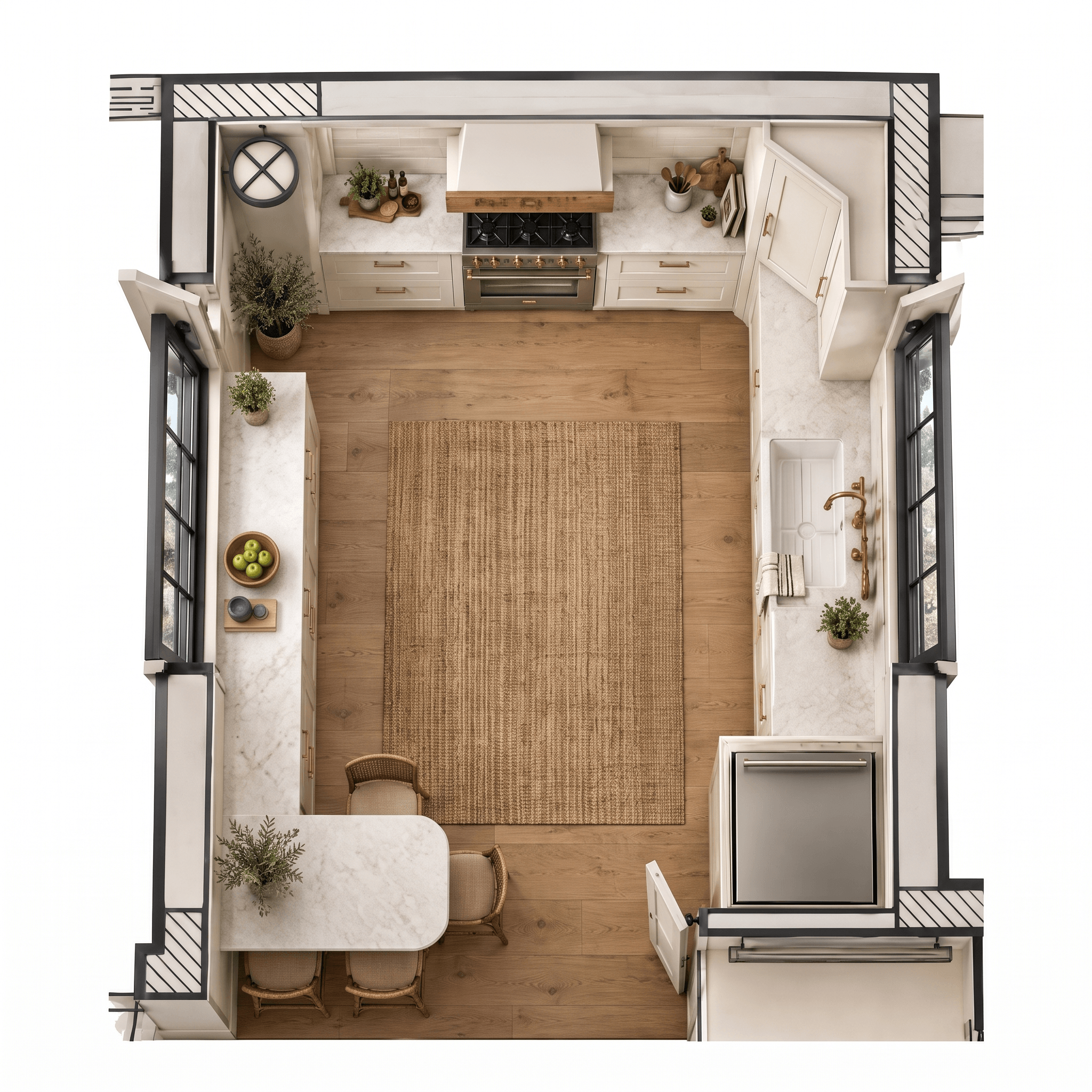 Interior design in Modern Farmhouse style — Living Room by GenRoom AI